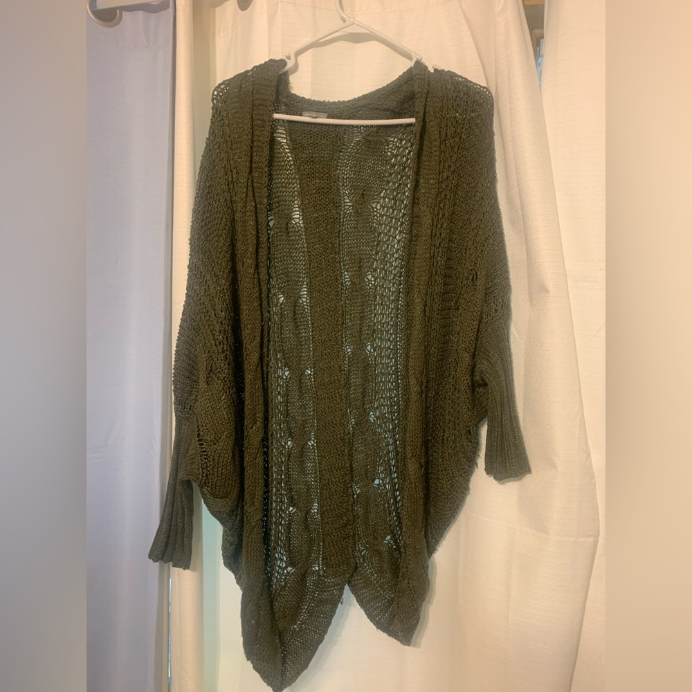 Dark, olive green cardigan!